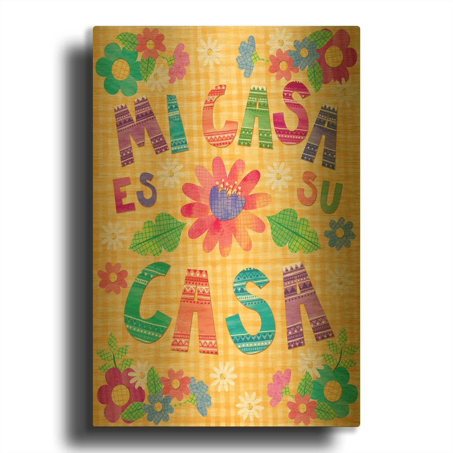'Mi Casa Es Su Casa' By Hello Angel Gold Metal Wall Art