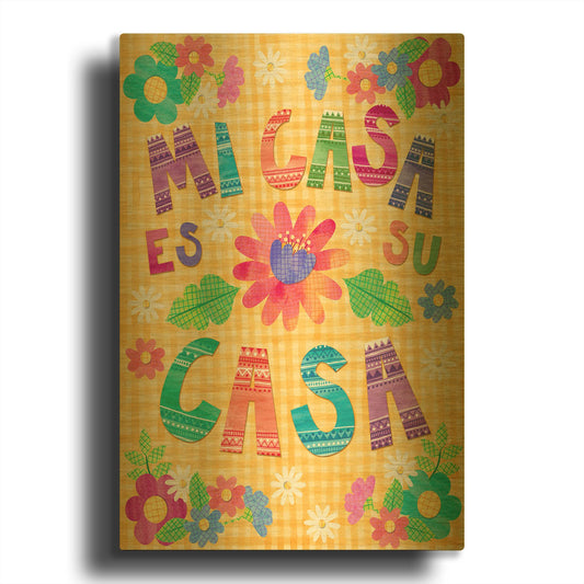 'Mi Casa Es Su Casa' By Hello Angel Gold Metal Wall Art