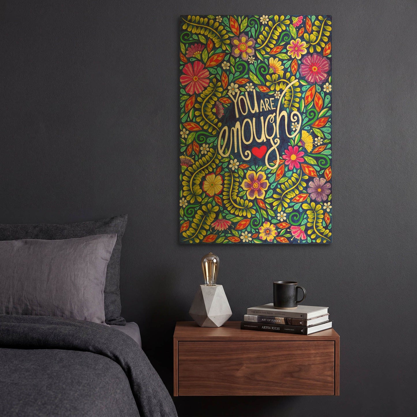 'You Are Enough' By Hello Angel Gold Metal Wall Art