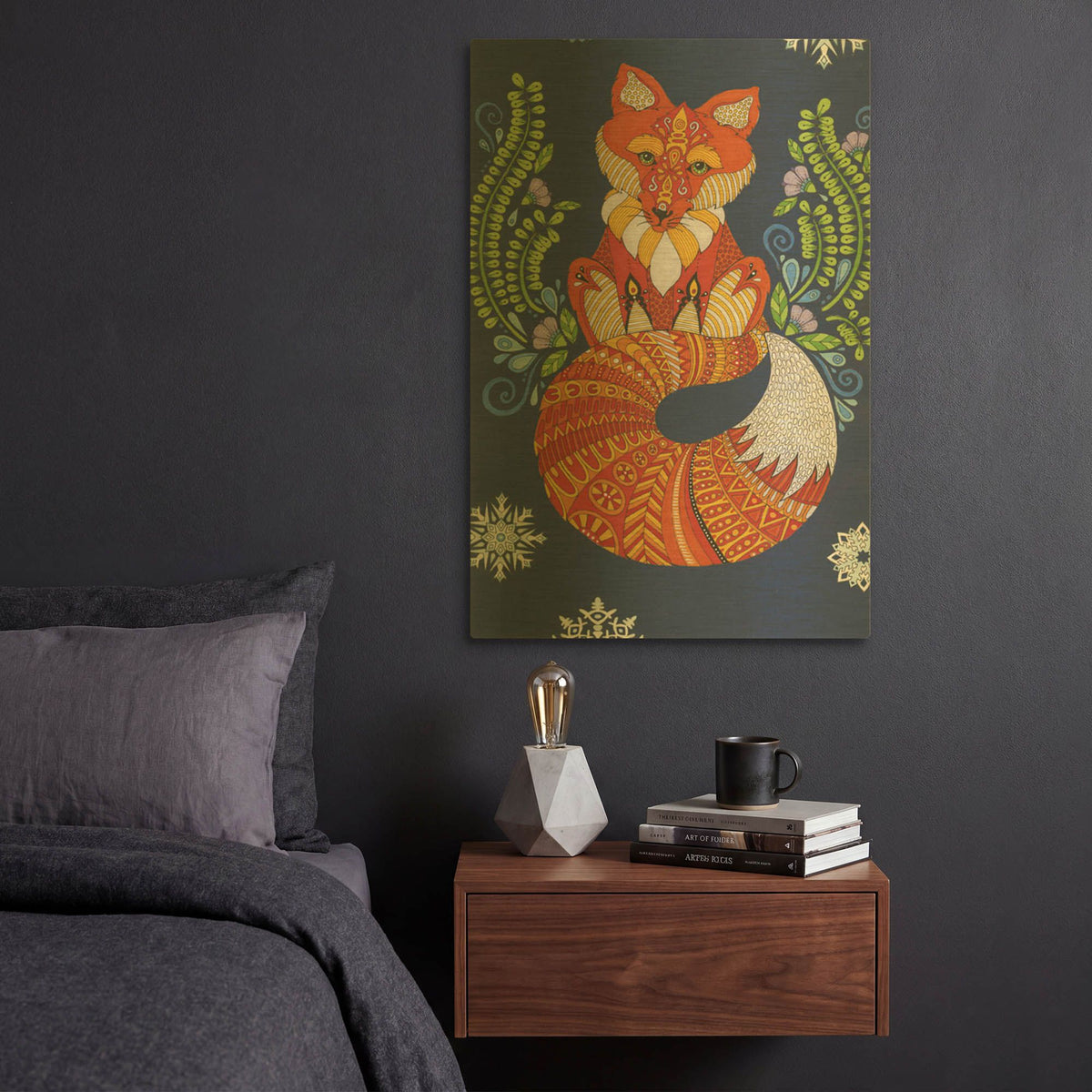 'Arctic Wonderland 14' By Hello Angel Gold Metal Wall Art