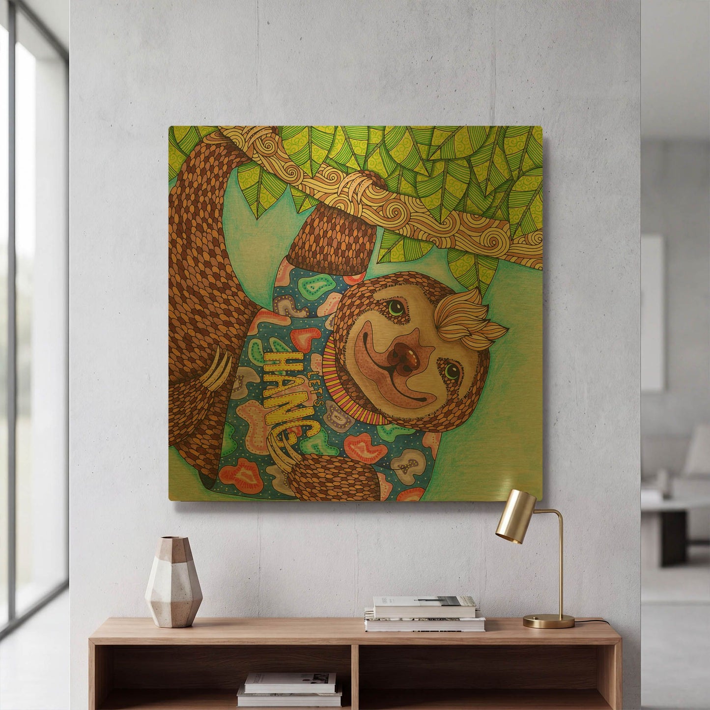 'Irresistible Animals 10' By Hello Angel Gold Metal Wall Art