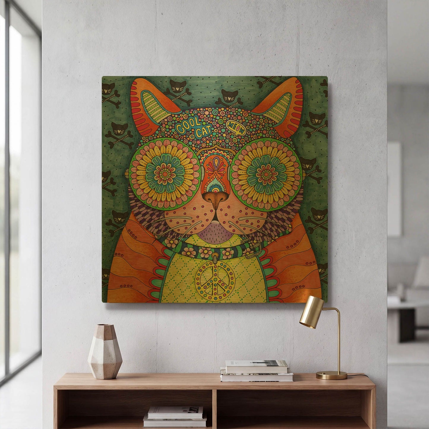 'Irresistible Animals 8' By Hello Angel Gold Metal Wall Art