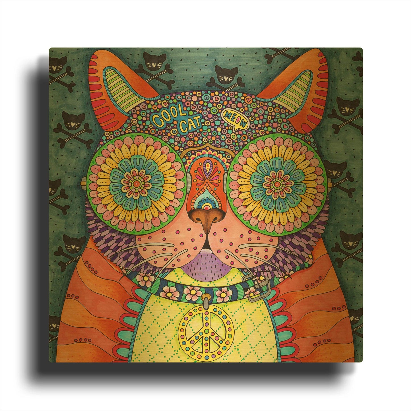 'Irresistible Animals 8' By Hello Angel Gold Metal Wall Art