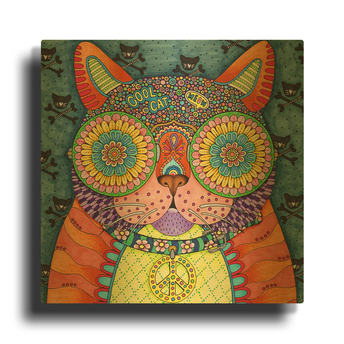 'Irresistible Animals 8' By Hello Angel Gold Metal Wall Art