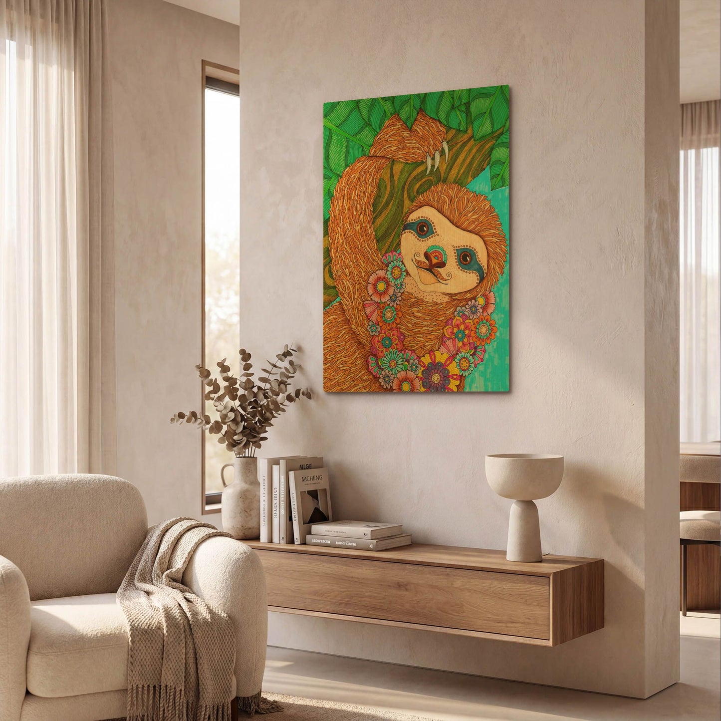'Tropical Paradise 16' By Hello Angel Gold Metal Wall Art