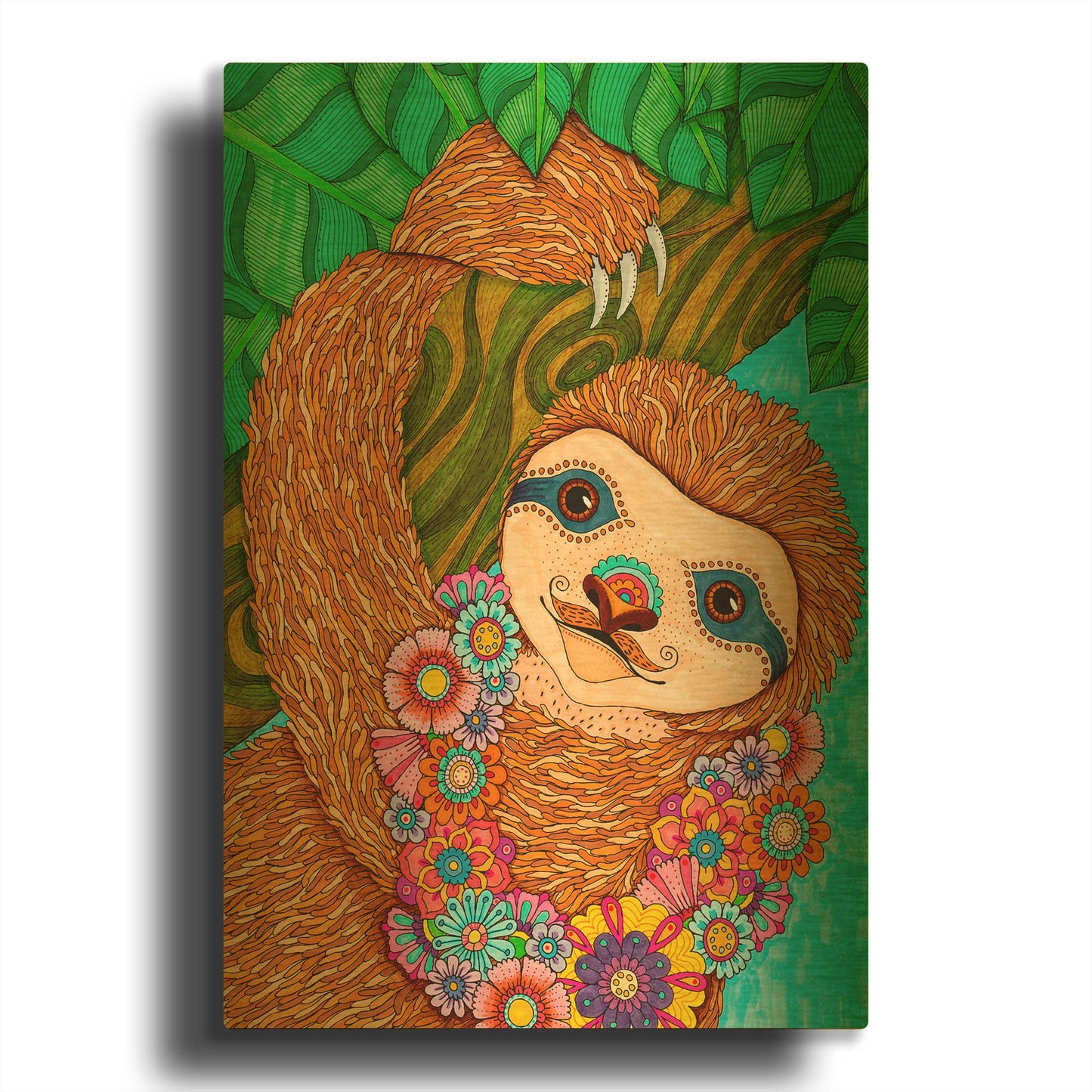 'Tropical Paradise 16' By Hello Angel Gold Metal Wall Art
