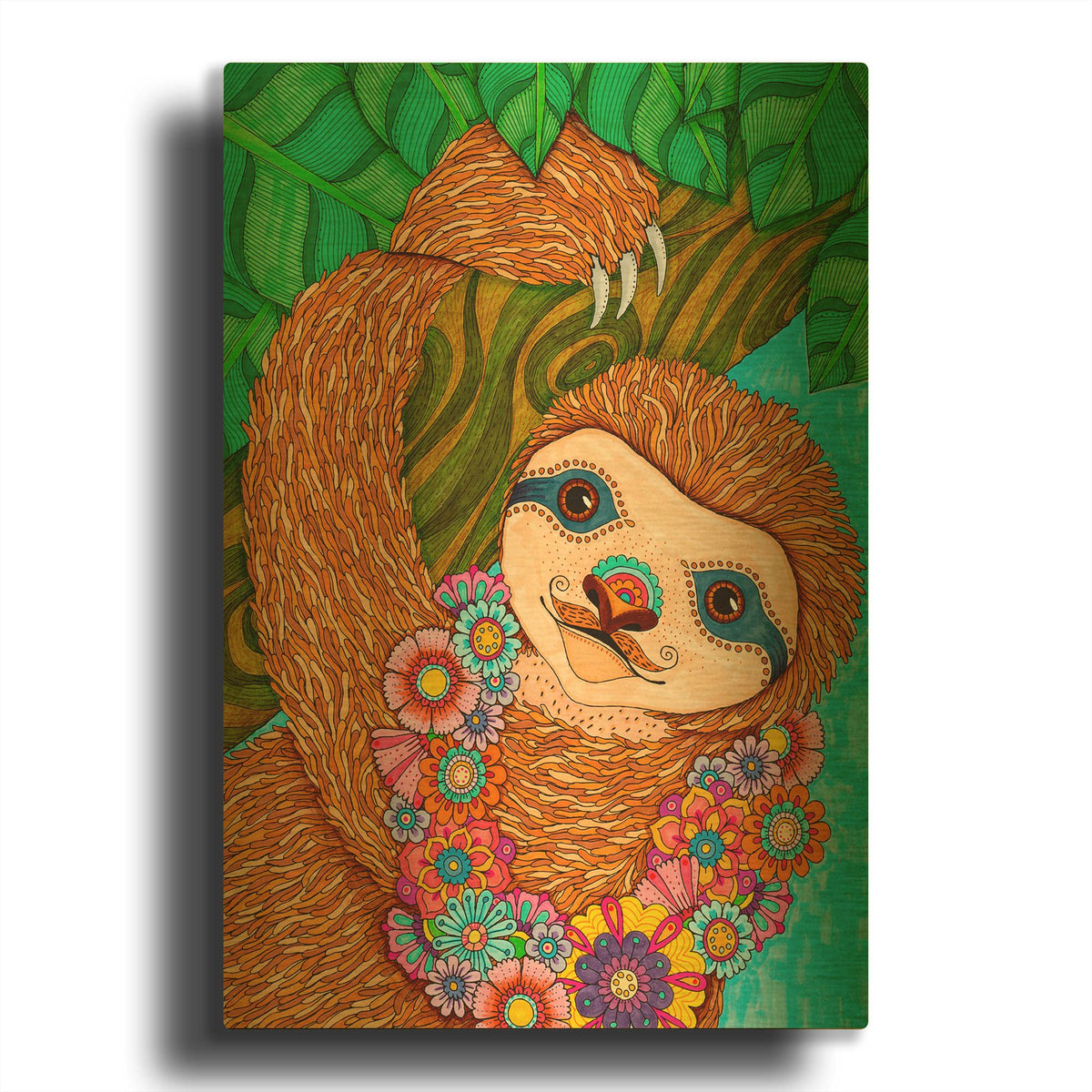 'Tropical Paradise 16' By Hello Angel Gold Metal Wall Art