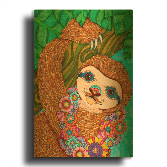 'Tropical Paradise 16' By Hello Angel Gold Metal Wall Art