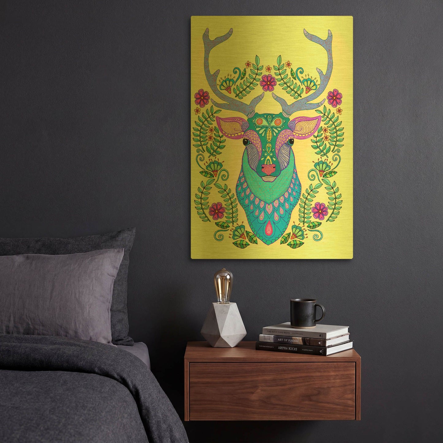 'Animals 19 color' By Hello Angel Gold Metal Wall Art