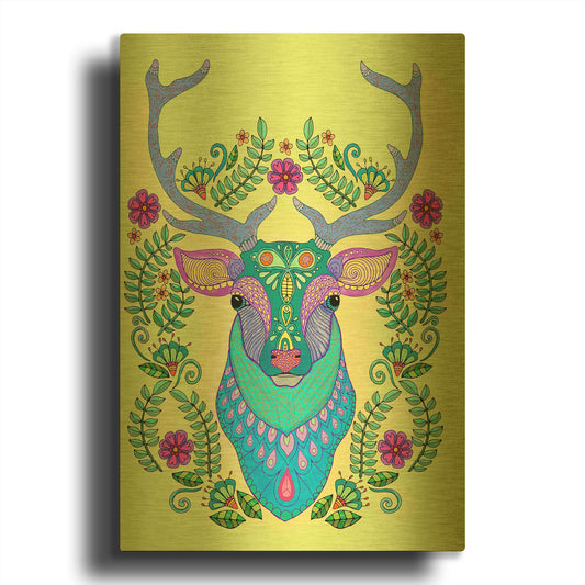 'Animals 19 color' By Hello Angel Gold Metal Wall Art