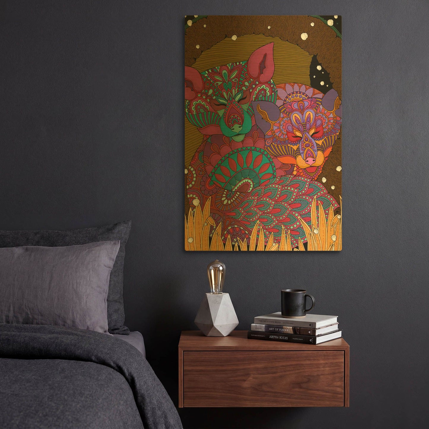 'Winter Wonderland 6' By Hello Angel Gold Metal Wall Art