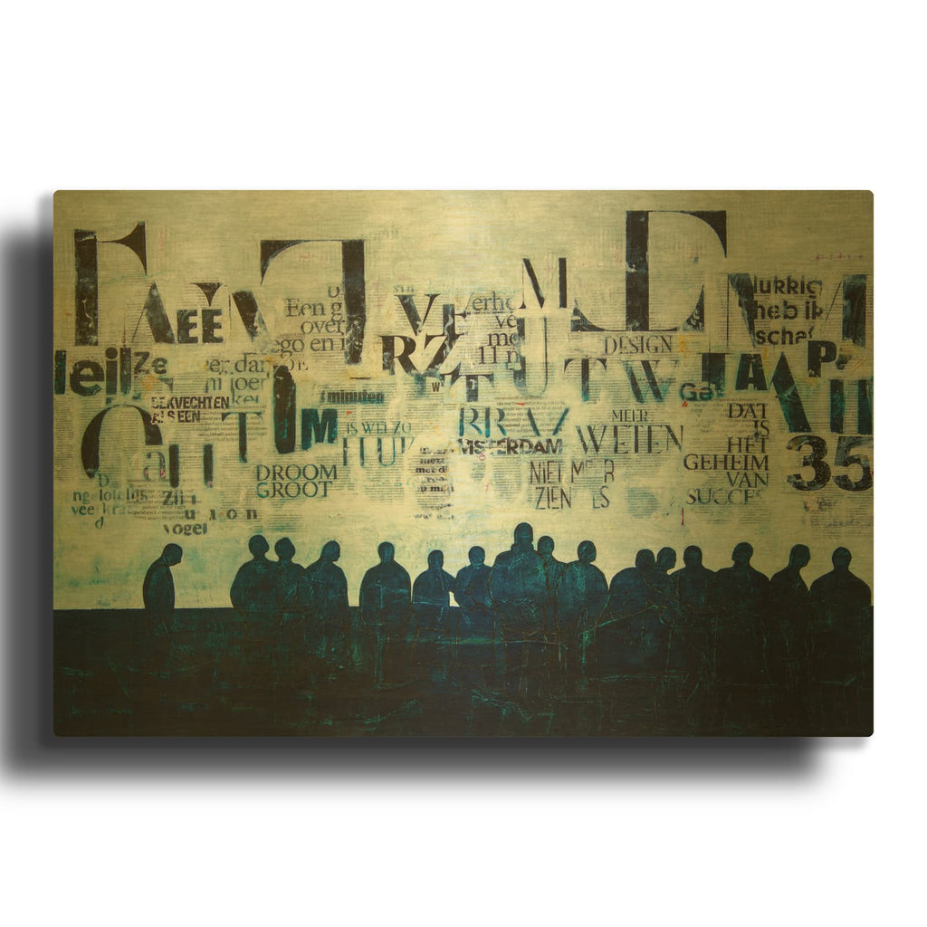 'Towards Together' By DB Waterman Gold Metal Wall Art
