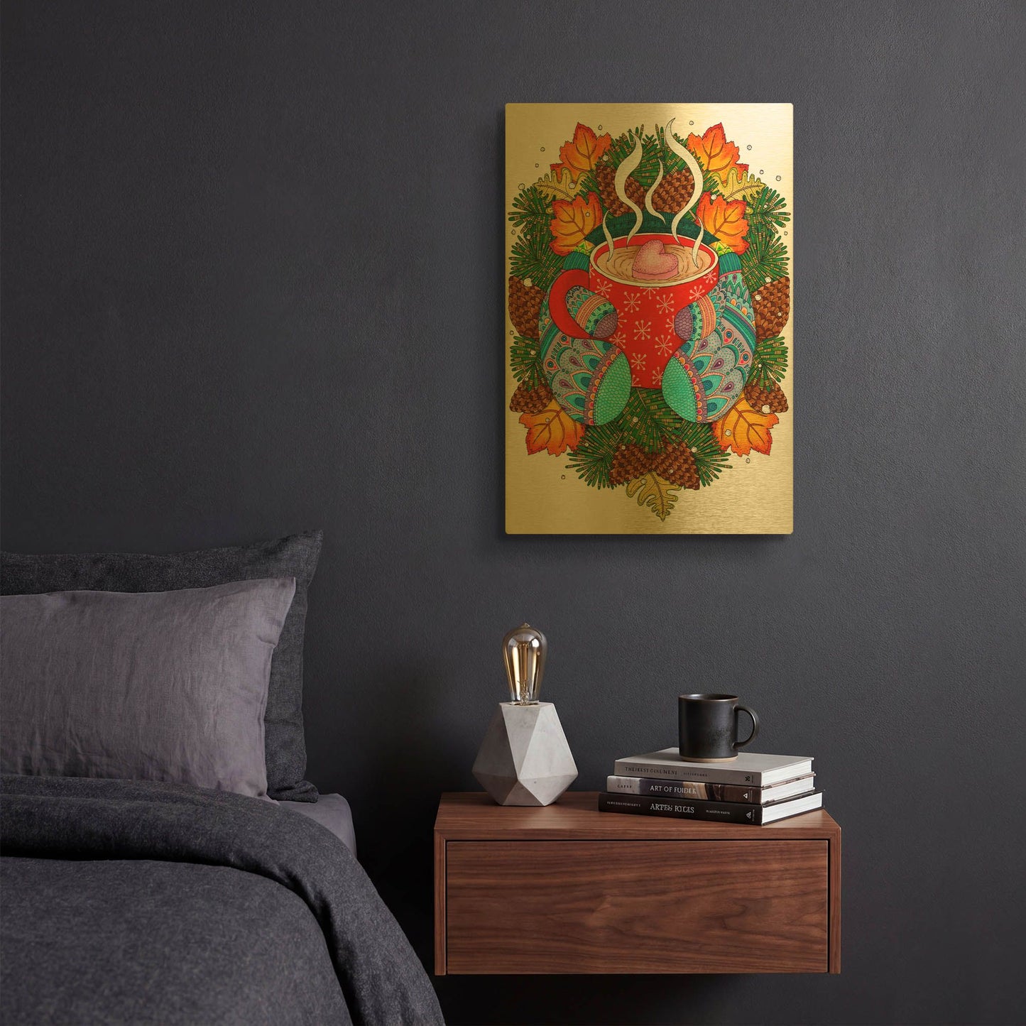 'Winter Wonderland 3' By Hello Angel Gold Metal Wall Art