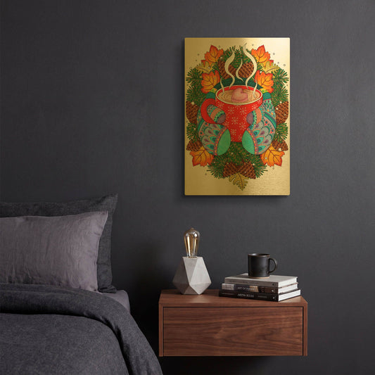 'Winter Wonderland 3' By Hello Angel Gold Metal Wall Art