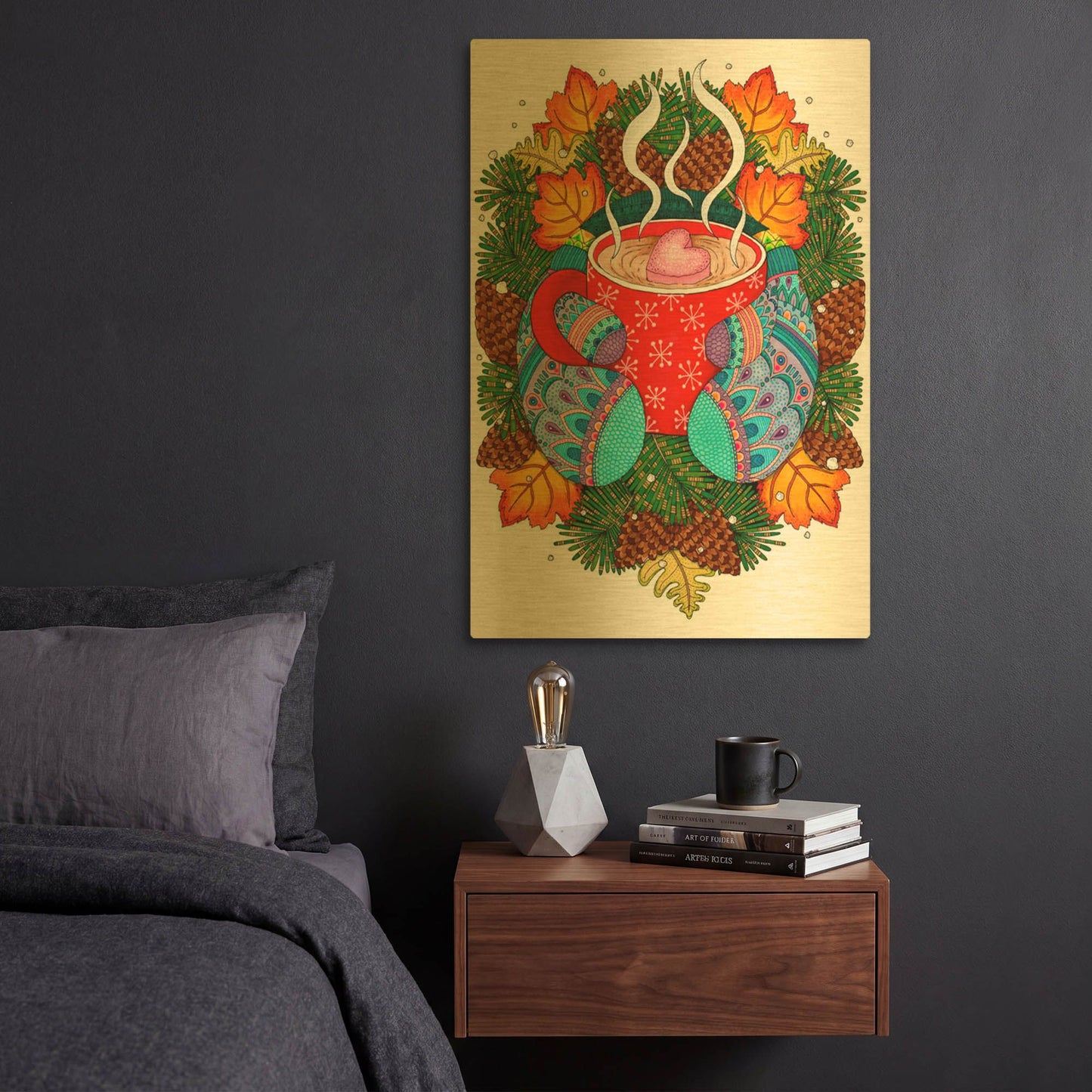 'Winter Wonderland 3' By Hello Angel Gold Metal Wall Art