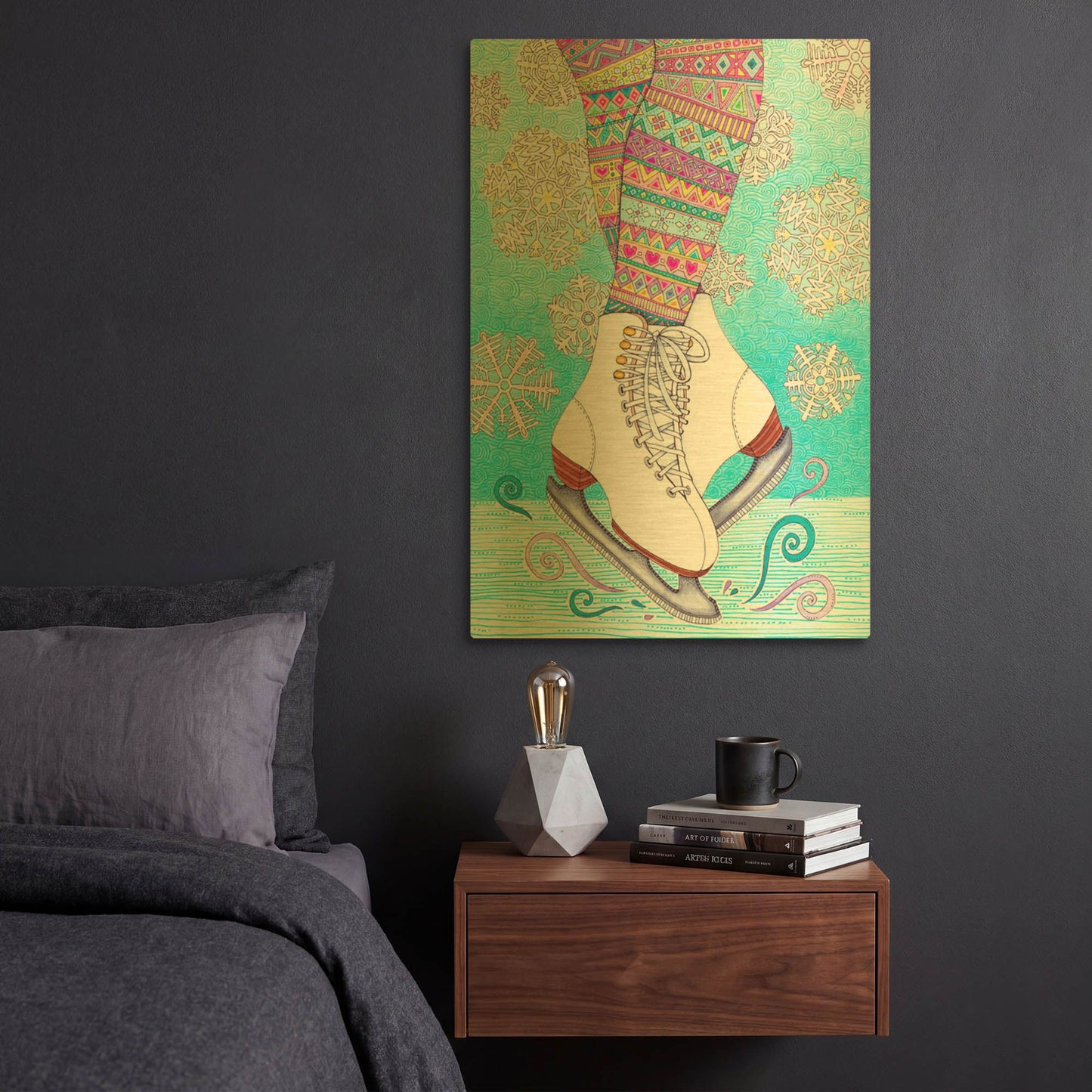 'Winter Wonderland 2' By Hello Angel Gold Metal Wall Art