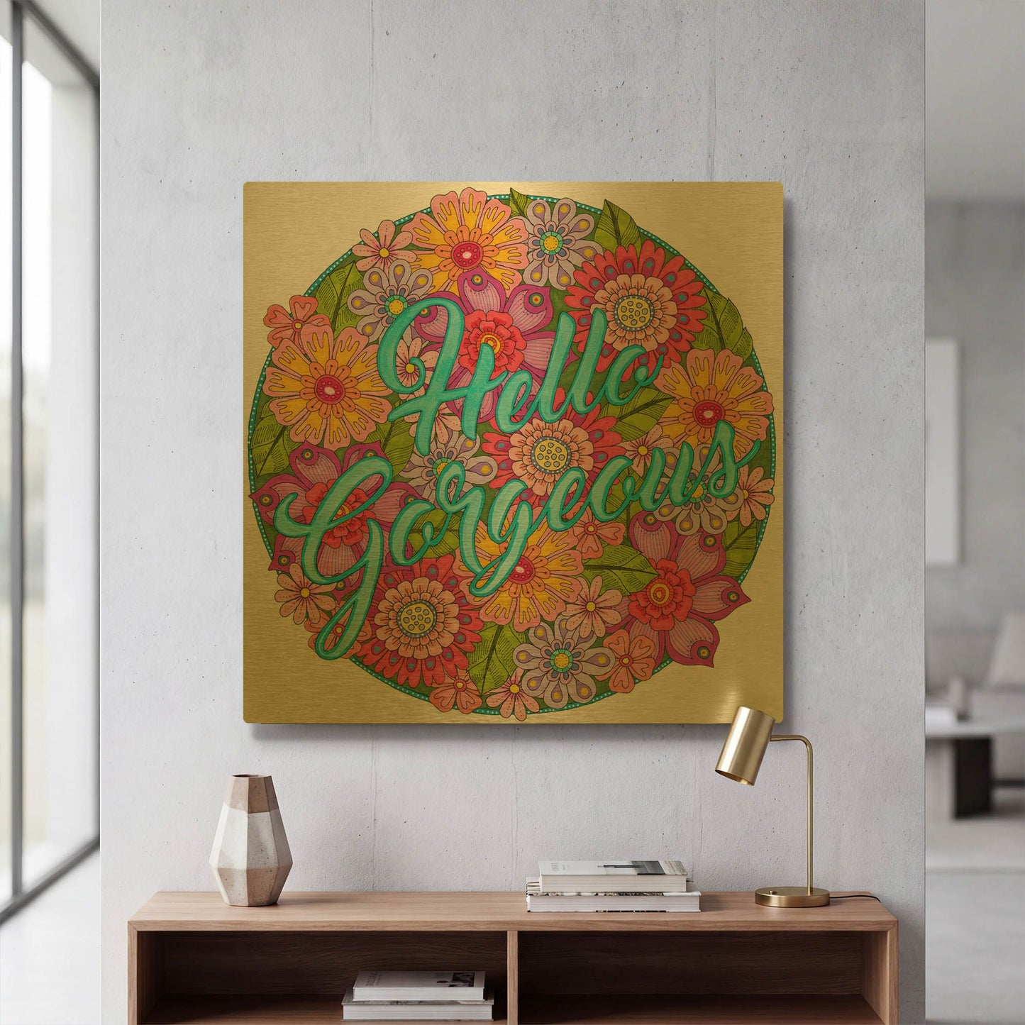 'Inspirational Quotes 26' By Hello Angel Gold Metal Wall Art