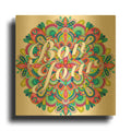 'Letters & Words 21' By Hello Angel Gold Metal Wall Art