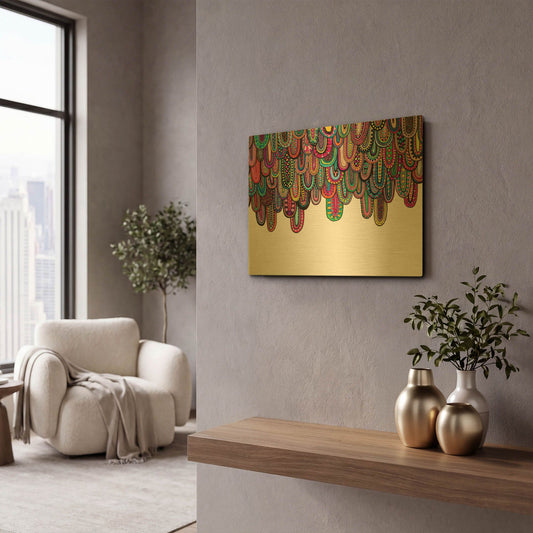 'Drips' By Hello Angel Gold Metal Wall Art