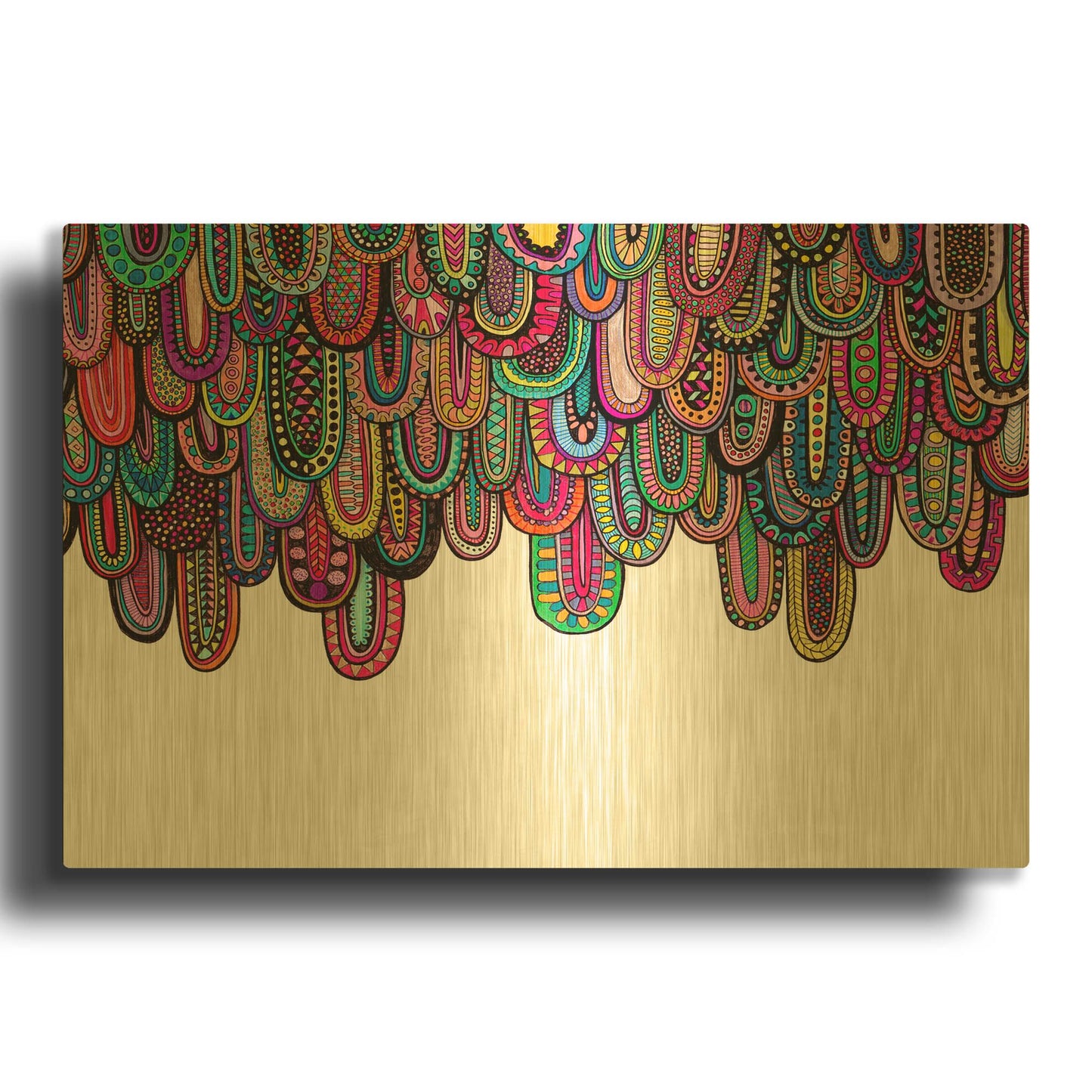 'Drips' By Hello Angel Gold Metal Wall Art