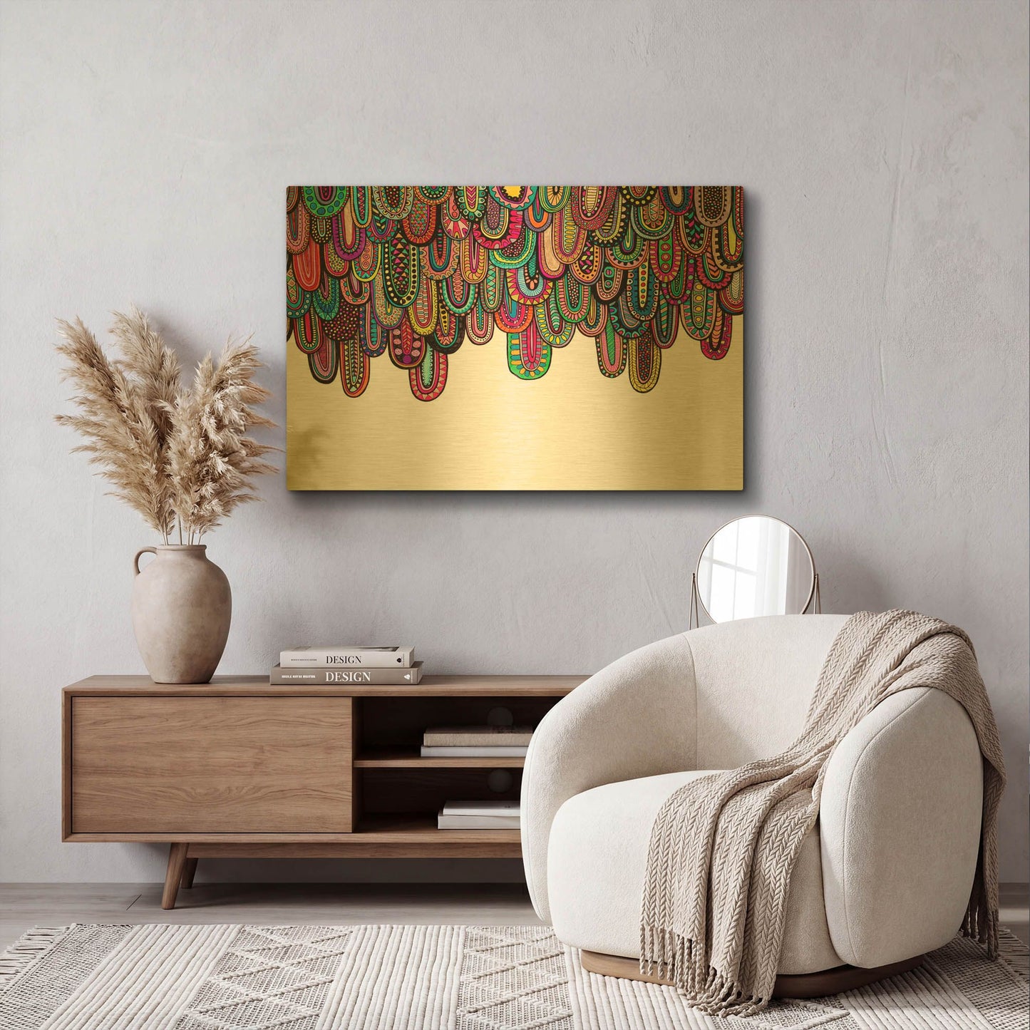 'Drips' By Hello Angel Gold Metal Wall Art