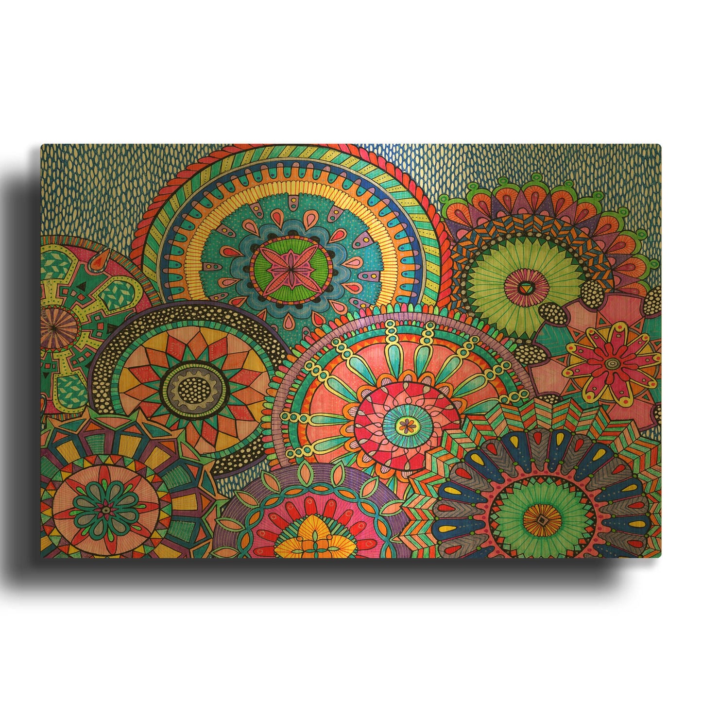 'Mandala Parade' By Hello Angel Gold Metal Wall Art