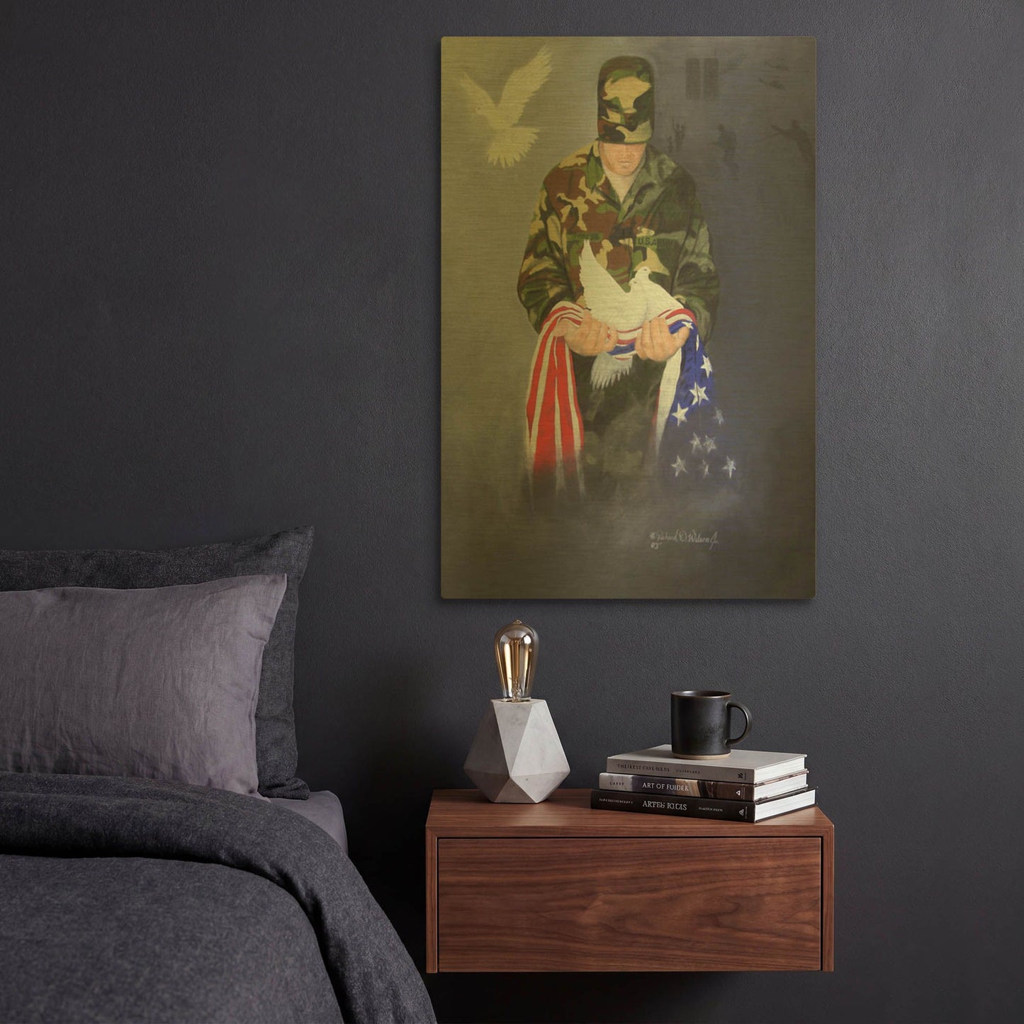 'A Prayer for Peace' By GraphINC Gold Metal Wall Art