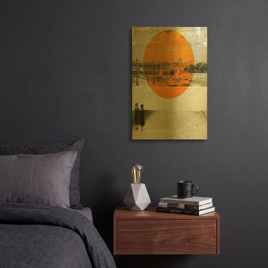'Aftermath Paris' By DB Waterman Gold Metal Wall Art
