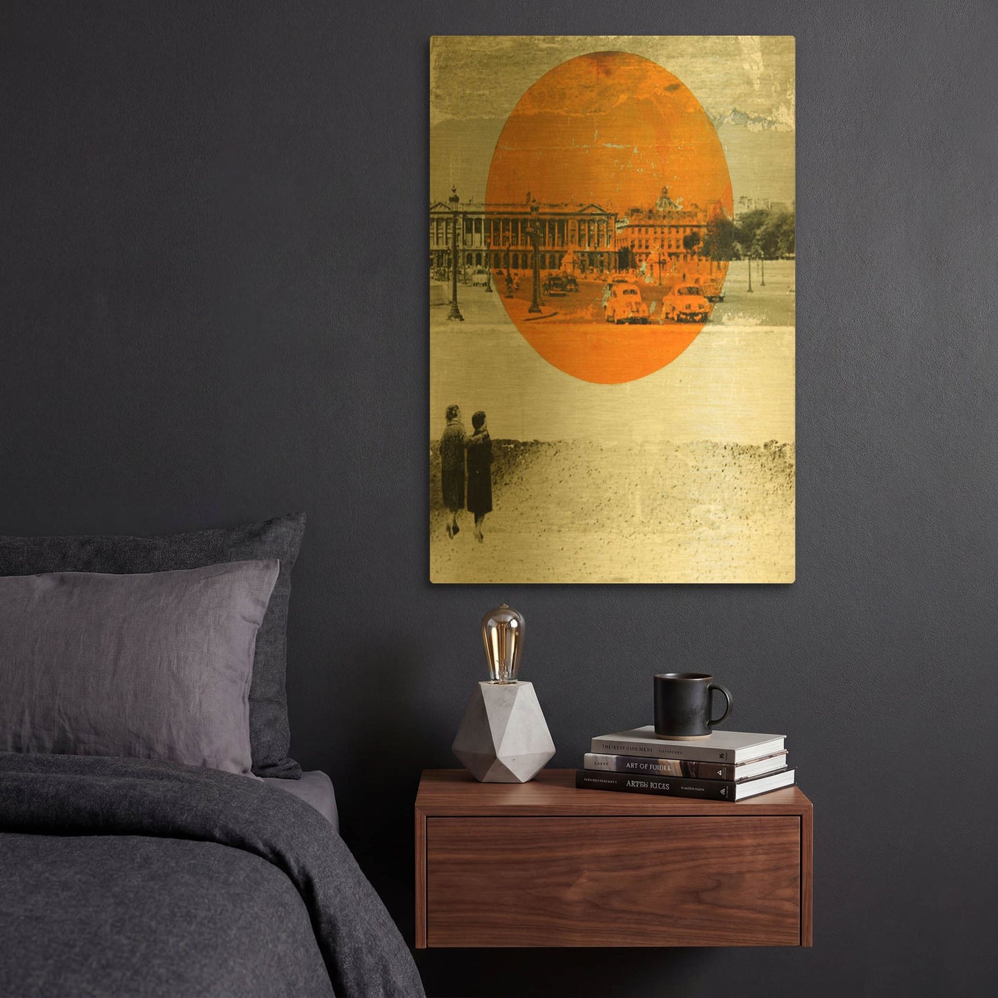 'Aftermath Paris' By DB Waterman Gold Metal Wall Art