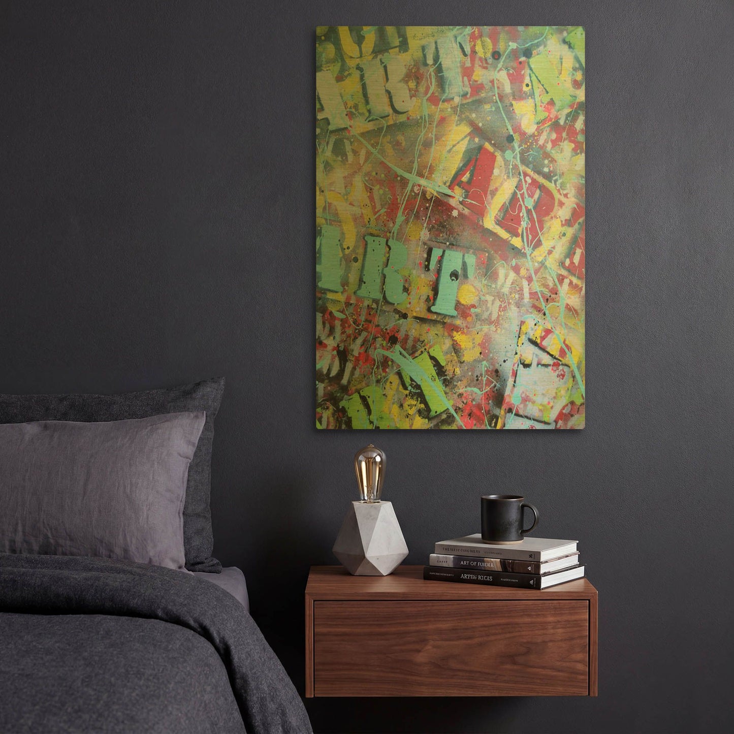 'Art as Brushstrokes' By David Drioton Gold Metal Wall Art