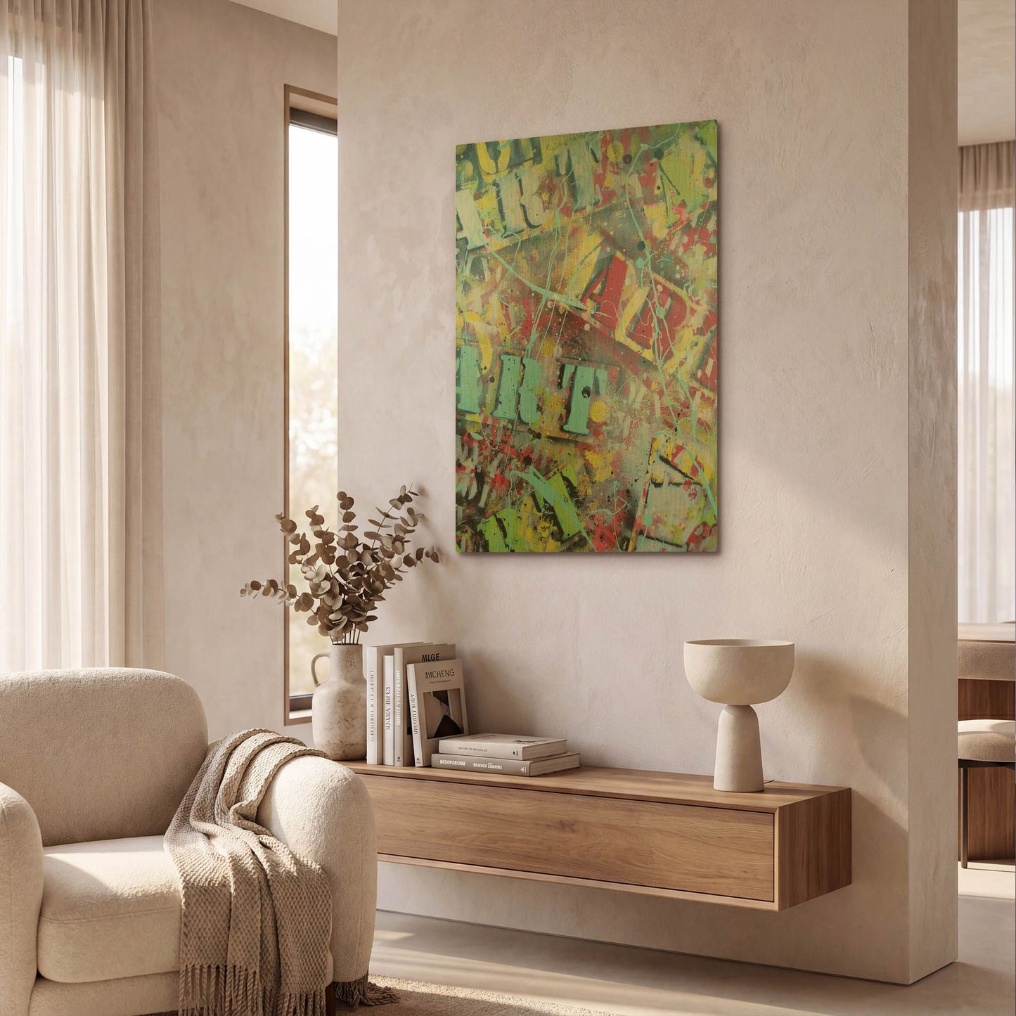 'Art as Brushstrokes' By David Drioton Gold Metal Wall Art