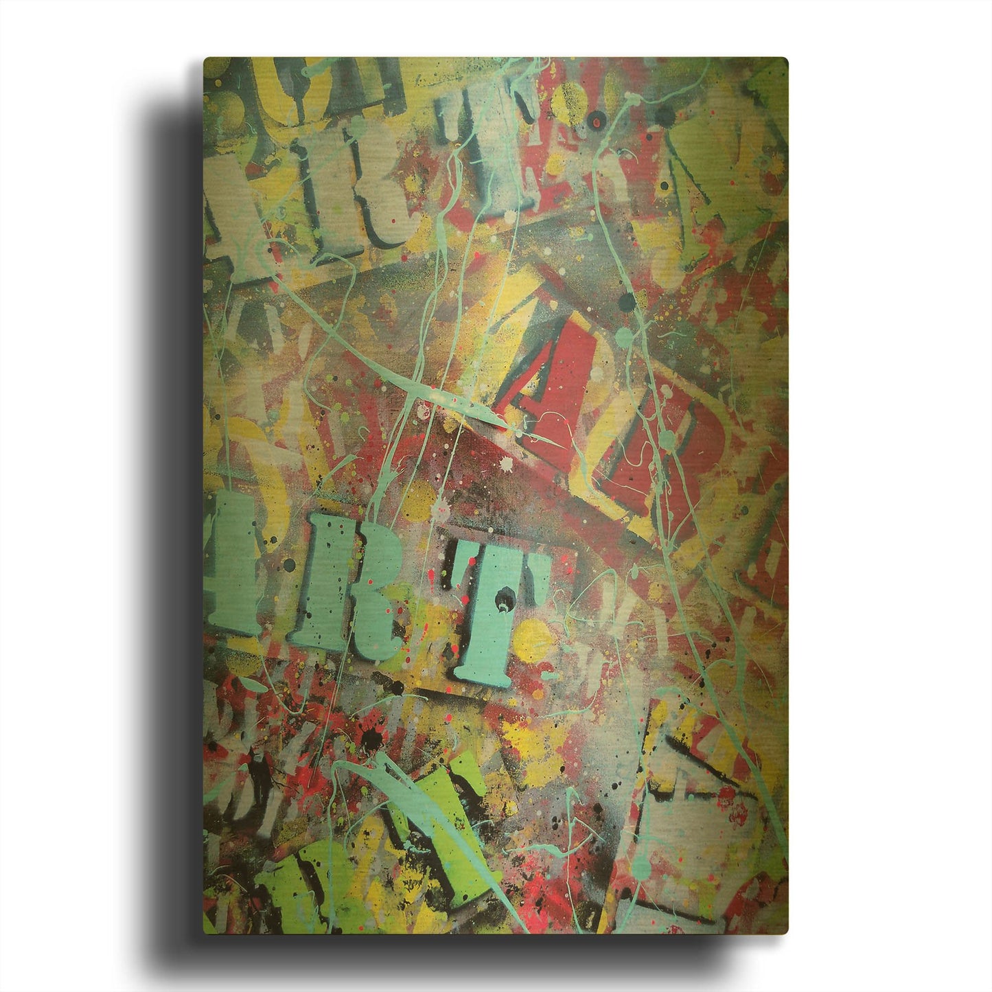 'Art as Brushstrokes' By David Drioton Gold Metal Wall Art