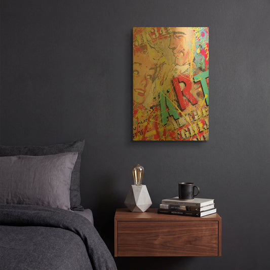 'ART' By David Drioton Gold Metal Wall Art