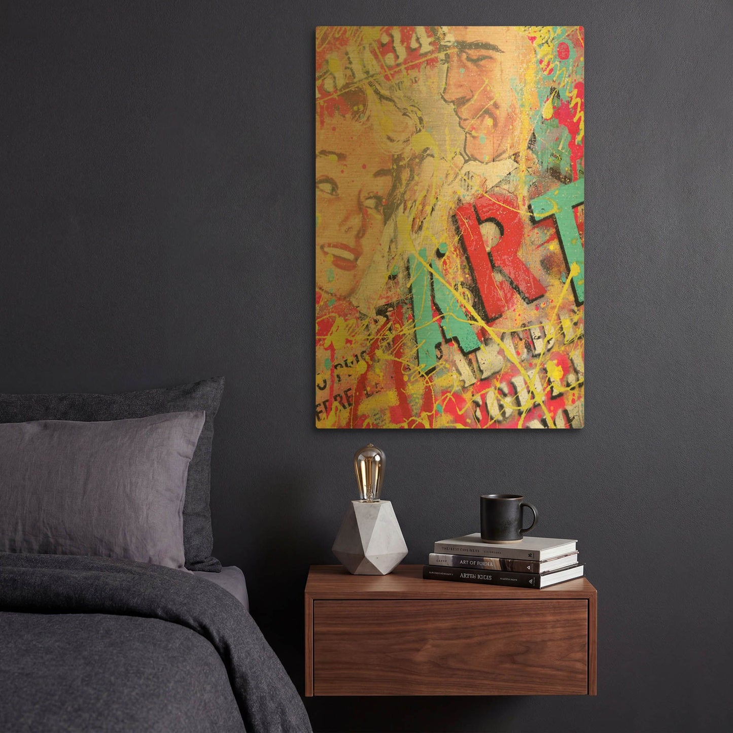 'ART' By David Drioton Gold Metal Wall Art