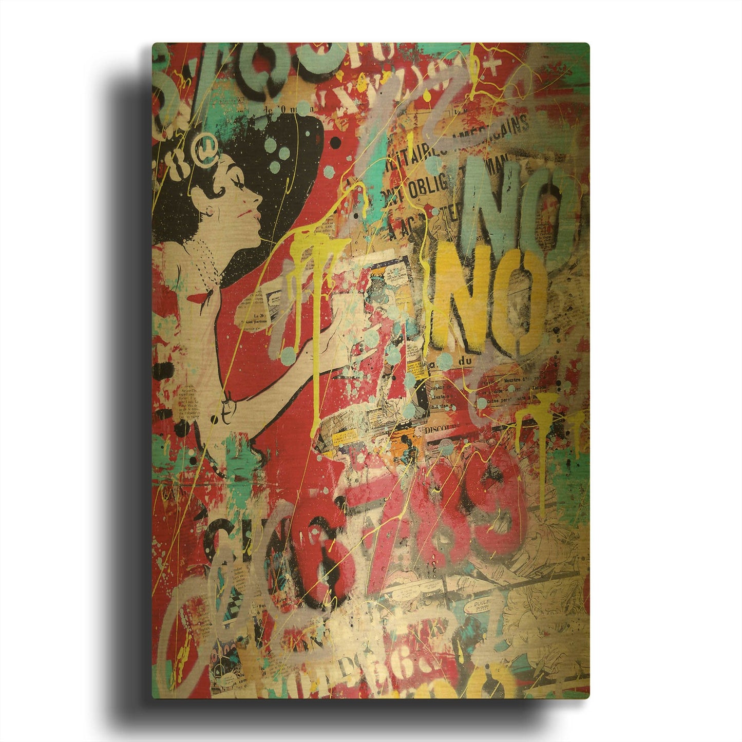 'Morning at Tiff' By David Drioton Gold Metal Wall Art