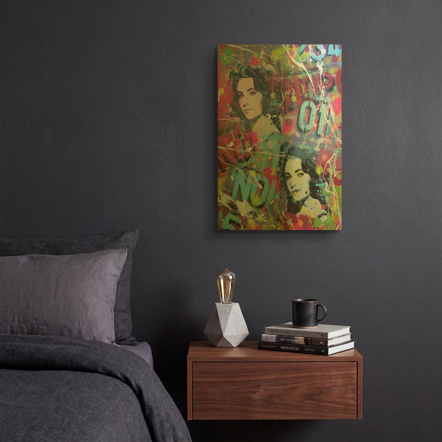 'Deep Eyes' By David Drioton Gold Metal Wall Art