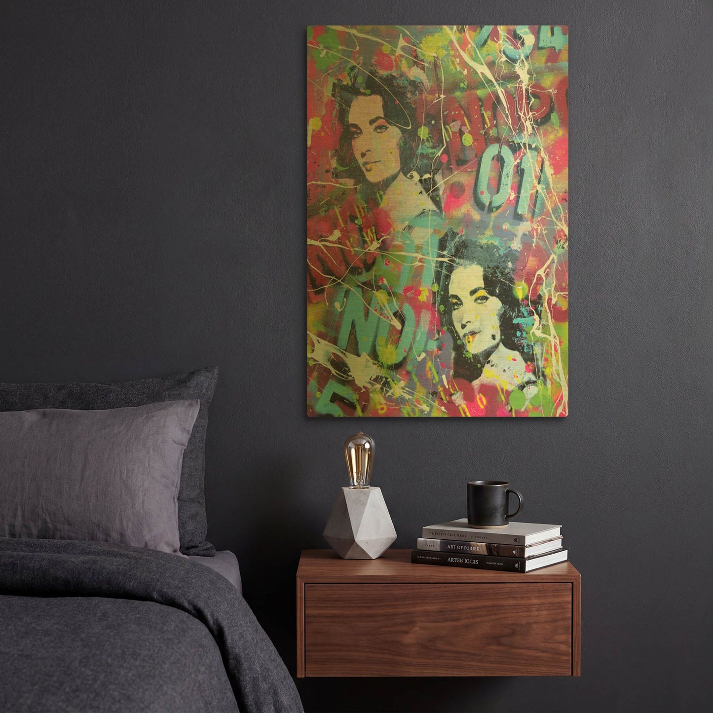 'Deep Eyes' By David Drioton Gold Metal Wall Art