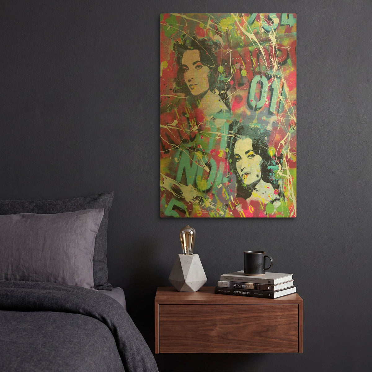 'Deep Eyes' By David Drioton Gold Metal Wall Art