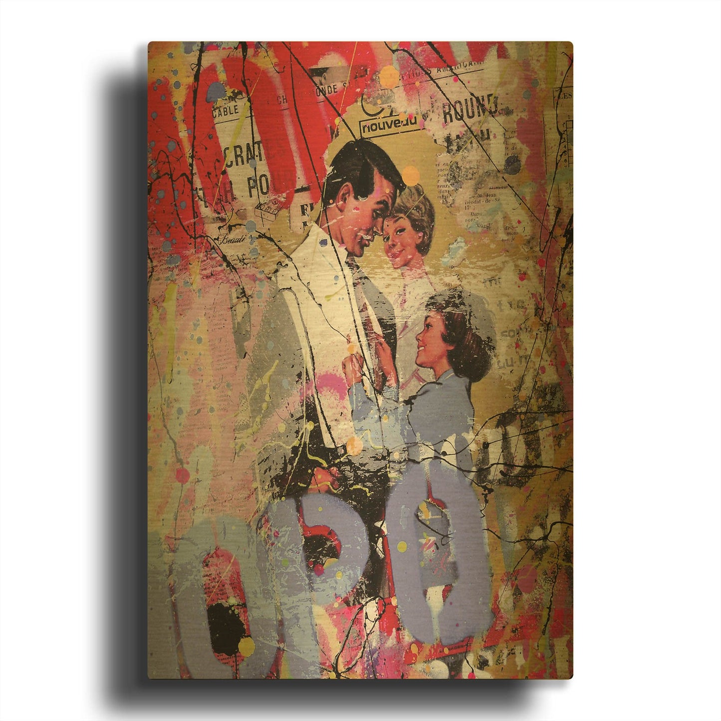'Family' By David Drioton Gold Metal Wall Art