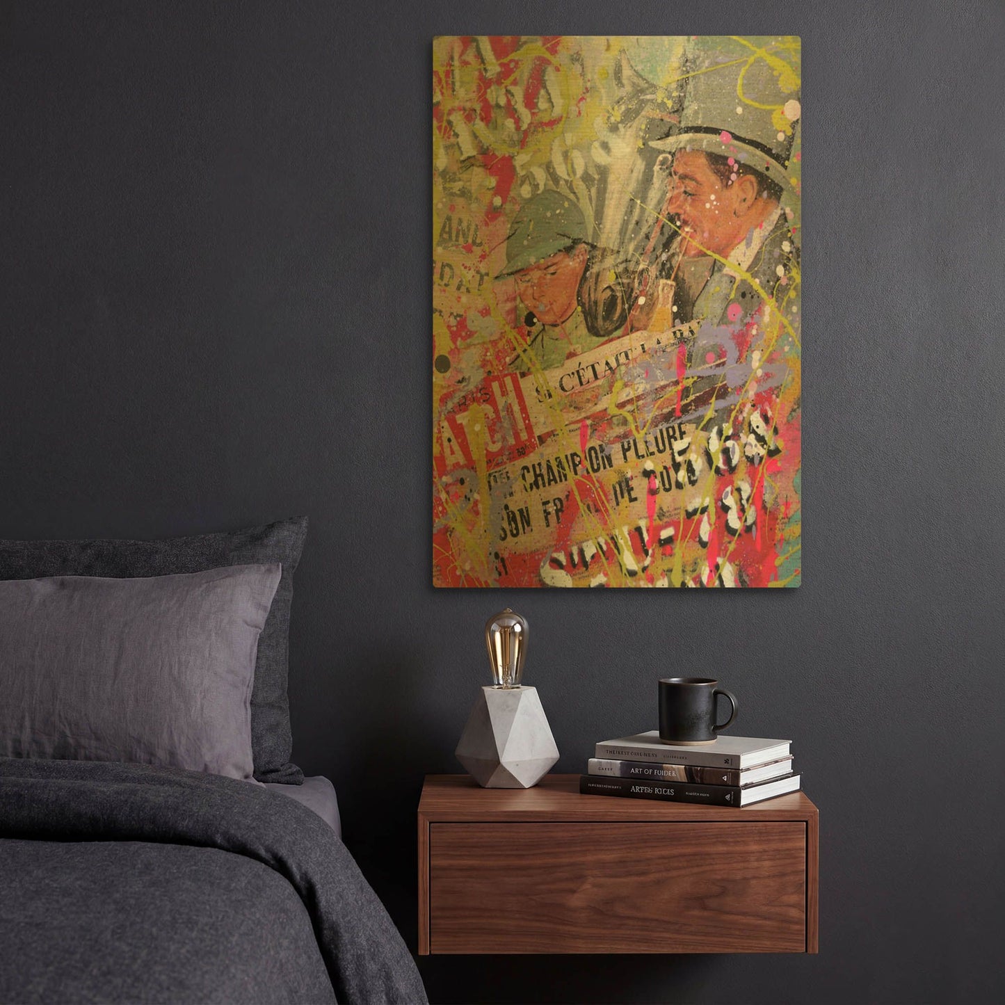'Father Figure' By David Drioton Gold Metal Wall Art