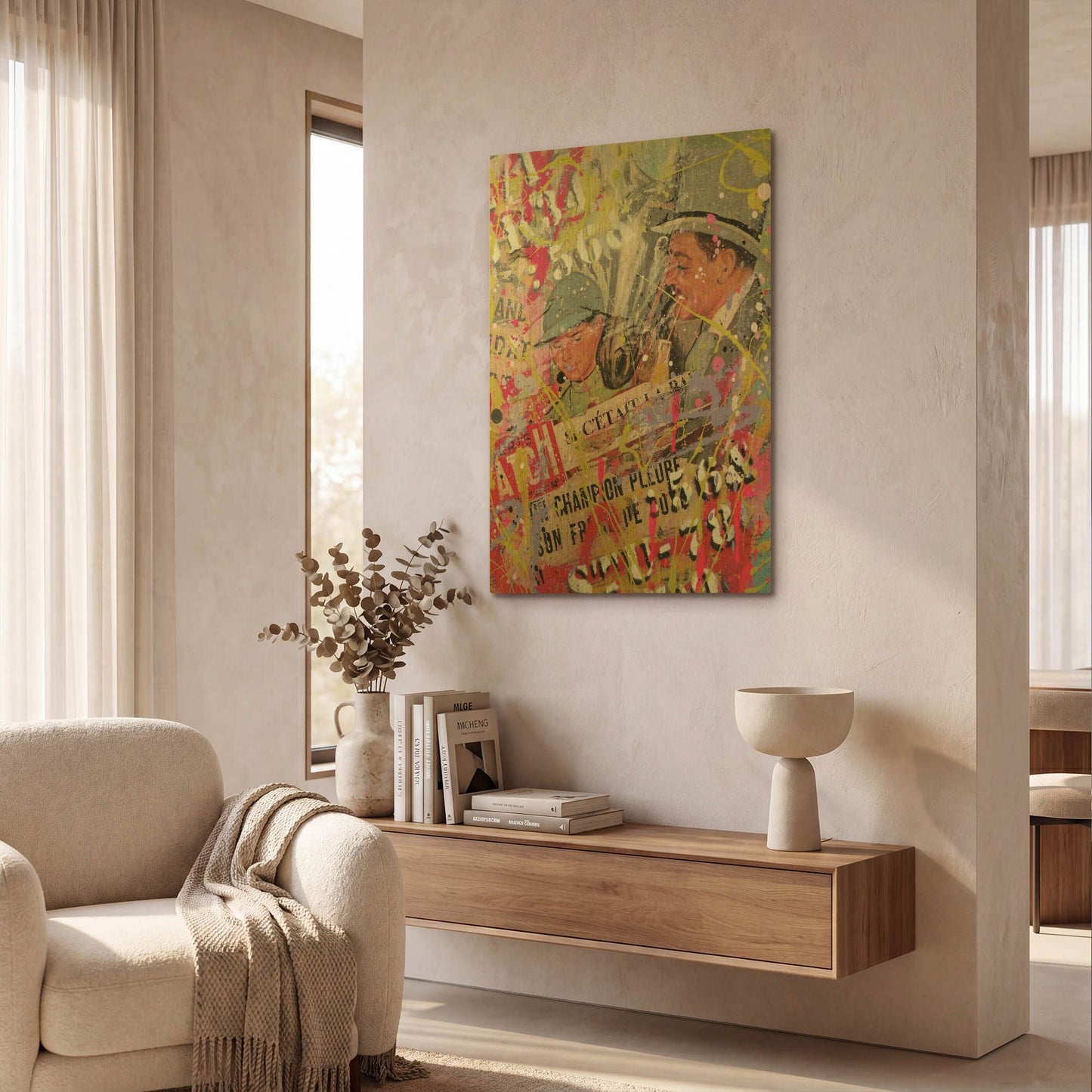 'Father Figure' By David Drioton Gold Metal Wall Art