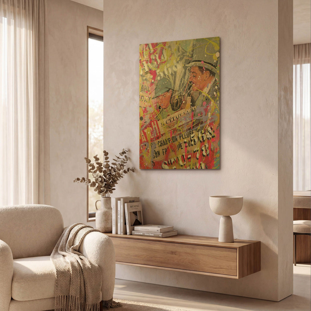 'Father Figure' By David Drioton Gold Metal Wall Art