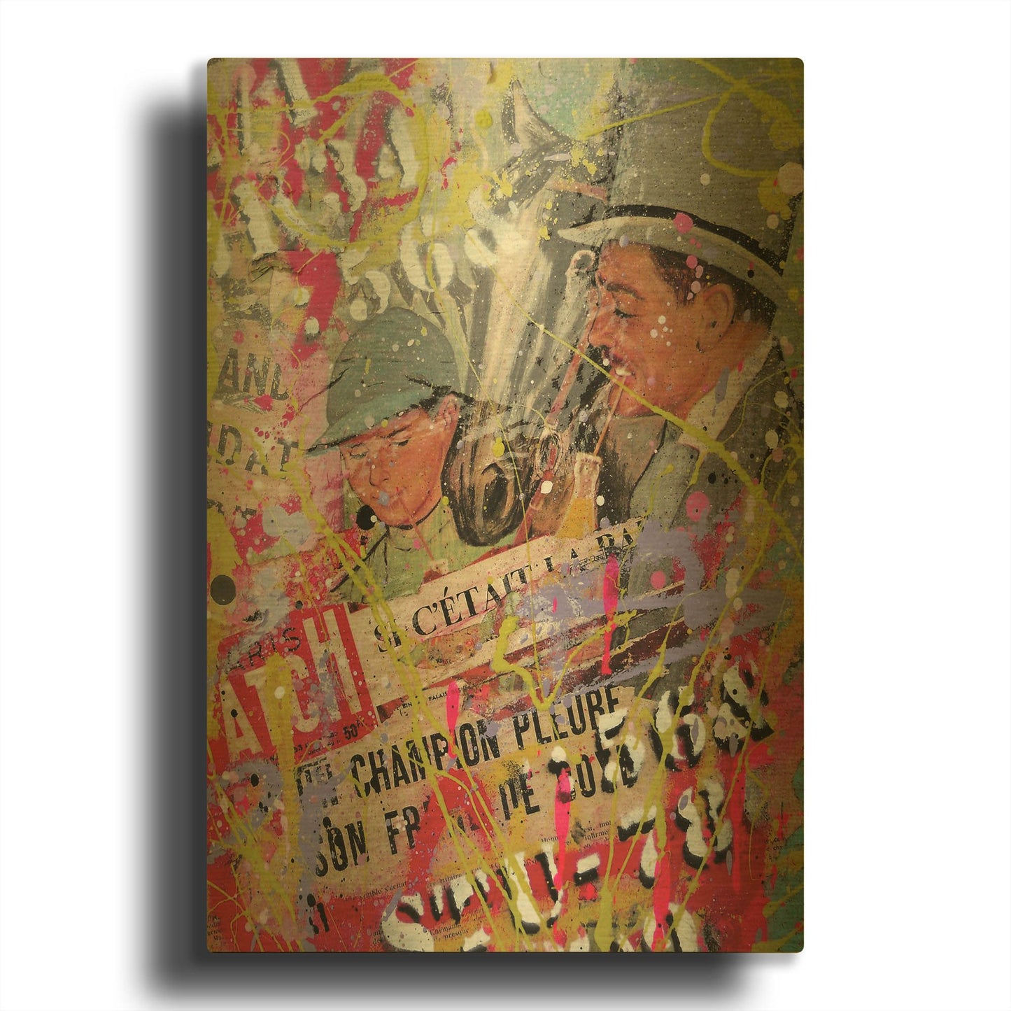'Father Figure' By David Drioton Gold Metal Wall Art