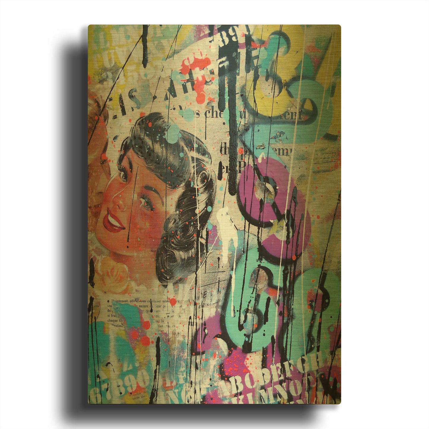 'Good Bye Kiss' By David Drioton Gold Metal Wall Art