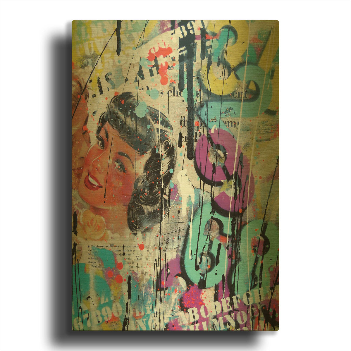 'Good Bye Kiss' By David Drioton Gold Metal Wall Art