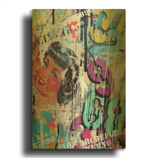 'Good Bye Kiss' By David Drioton Gold Metal Wall Art