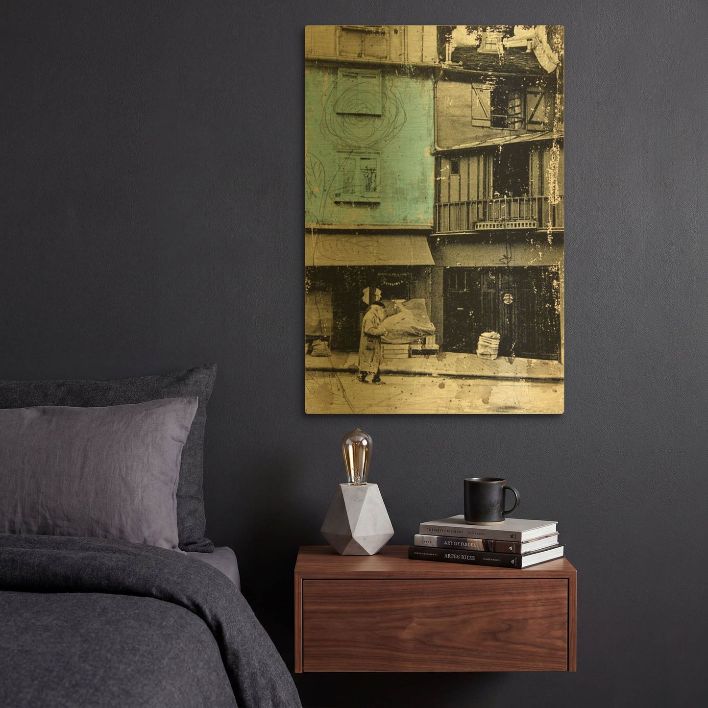 'Almost At The End Paris' By DB Waterman Gold Metal Wall Art