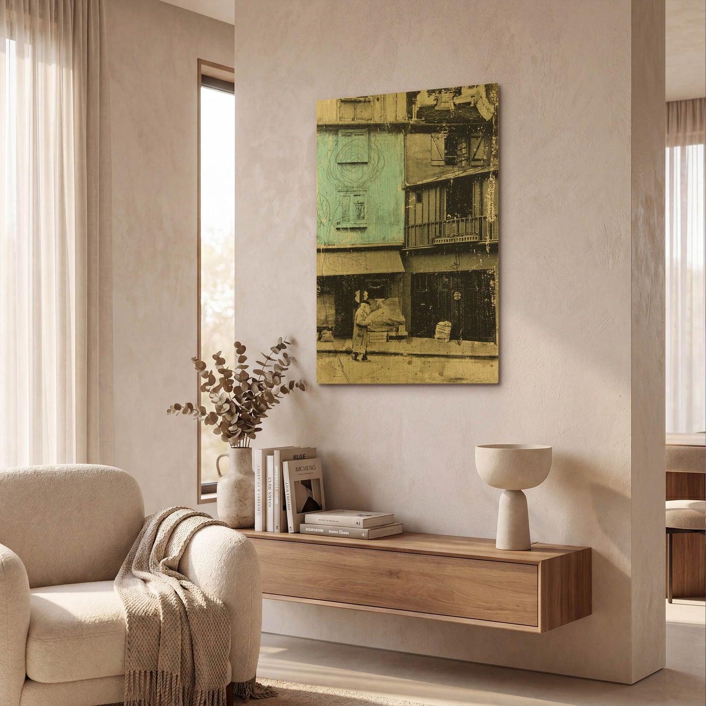 'Almost At The End Paris' By DB Waterman Gold Metal Wall Art