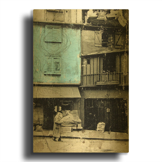 'Almost At The End Paris' By DB Waterman Gold Metal Wall Art