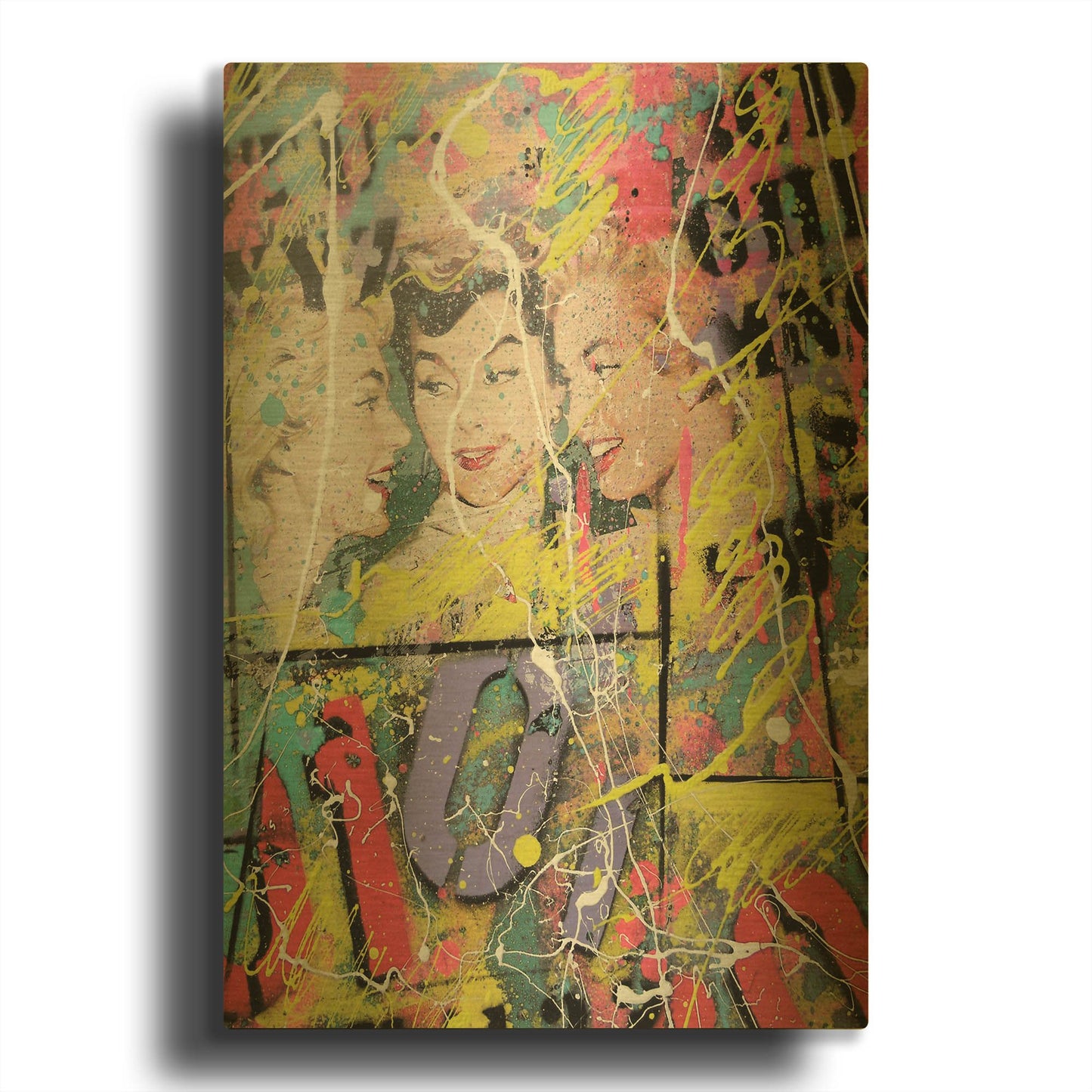 'Gossip' By David Drioton Gold Metal Wall Art